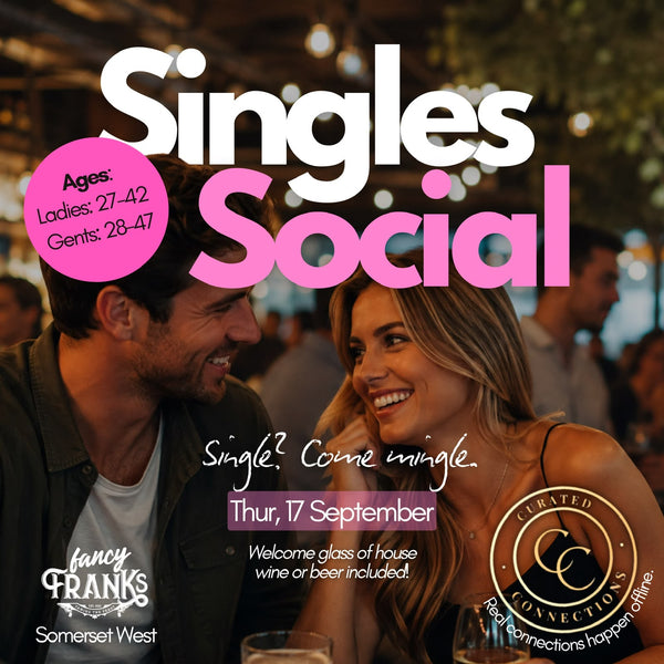 17 Sept - Thurs - Fancy Franks Somerset West Singles Social - Ages 27-47