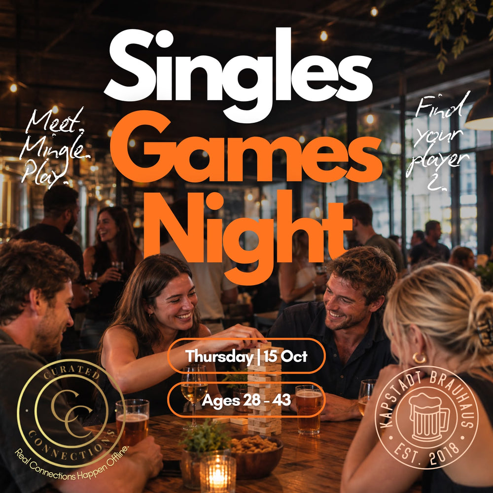 Thurs - 15 Oct - Adult Singles Games Night - Ages 28-43 - Brauhaus Durbanville