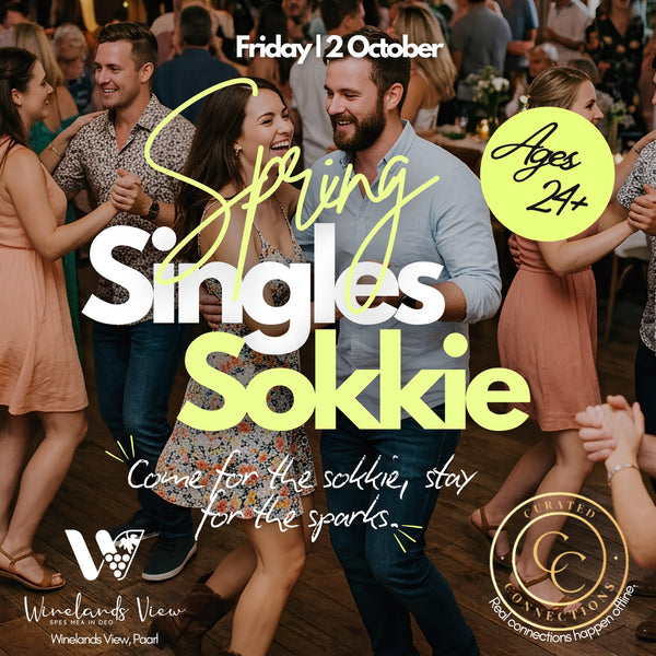 Fri - 2 Oct - Spring Singles Sokkie at the Winelands View - Paarl - Ages 24+